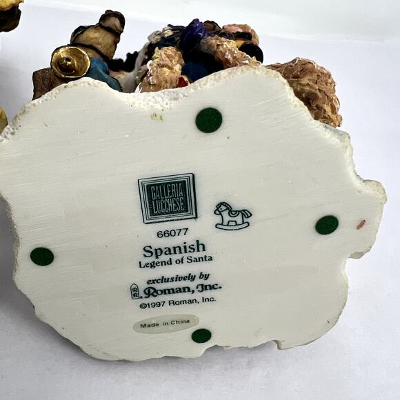 Lot 2 Roman Inc Galleria Lucchese Swiss Spanish Legend Santa 1997 VTG Christmas - Picture 2 of 16